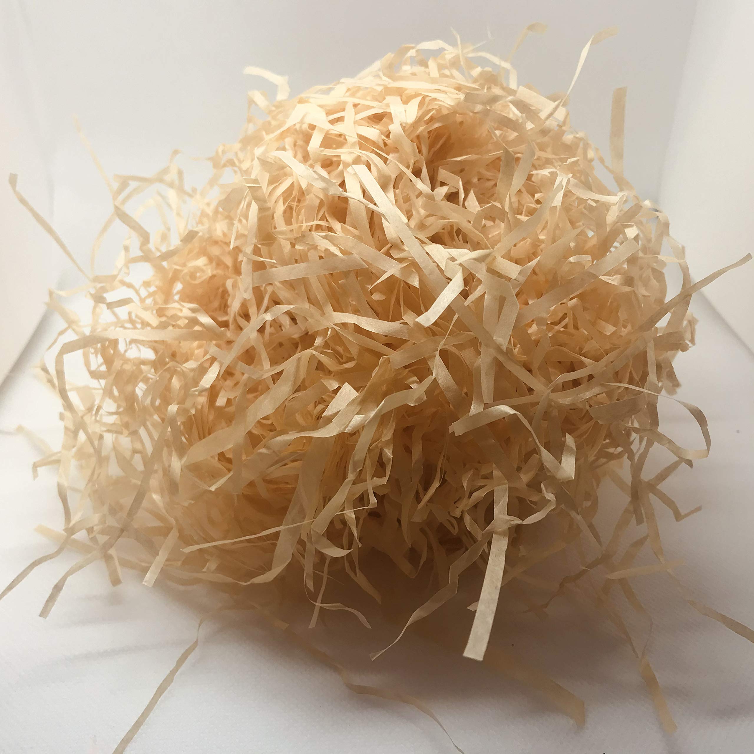 InsideMyNest Coloured Shredded Tissue Paper Shred Gift Box Basket Hamper (100g) (Champagne Blush)