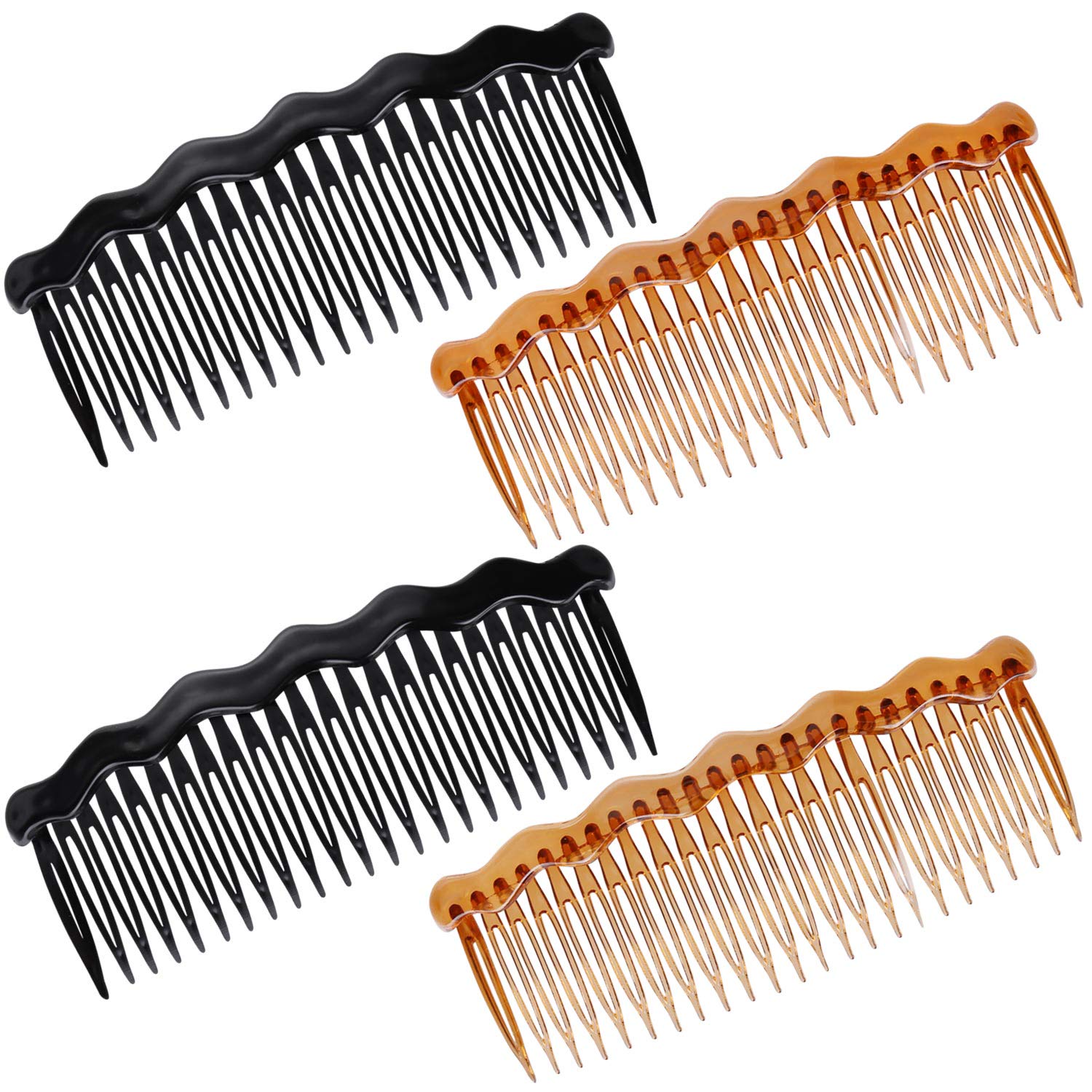6 Pcs French Twist Comb Plastic Side Hair Combs with 23 Teeth Hair Comb Hair Clip Combs for Fine Hair Accessory for Women : Beauty