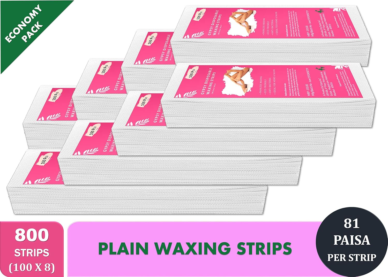 Gypsy Non Woven Body Wax Strips Hair Removal Waxing Strips For