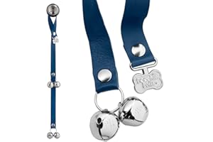 PoochieBells Lux Leather USA Handcrafted Dog Doorbell, Trusted by Pros & Pet Owners for 15+ Yrs, Quick & Easy Potty/Housetraining Puppy Training Bells, Beautifully Made, Easy to Hear, Train in Days