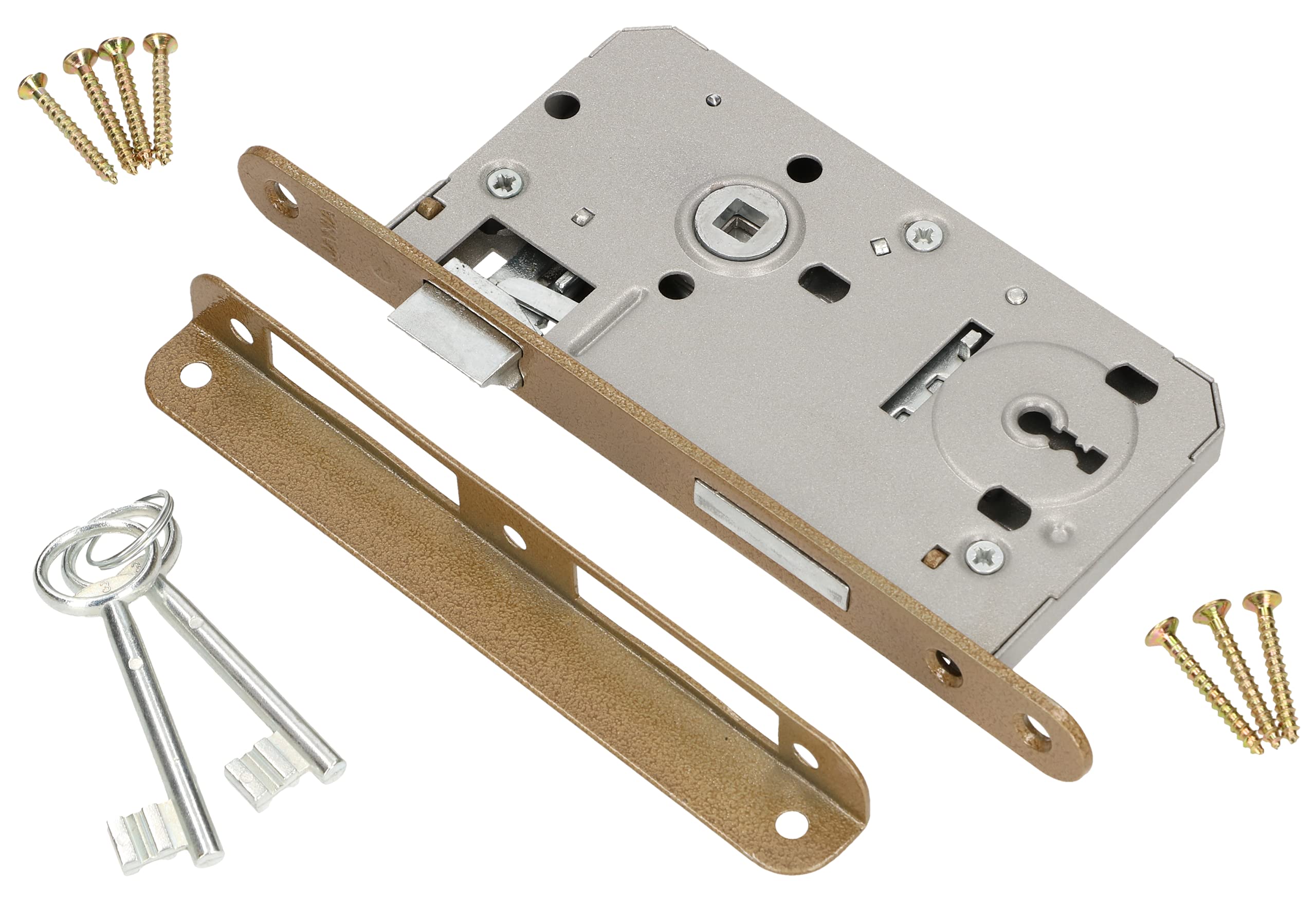 KOTARBAU® Interior Door Mortice Lock 72/50 mm Deadlock Design Universal Right and Left