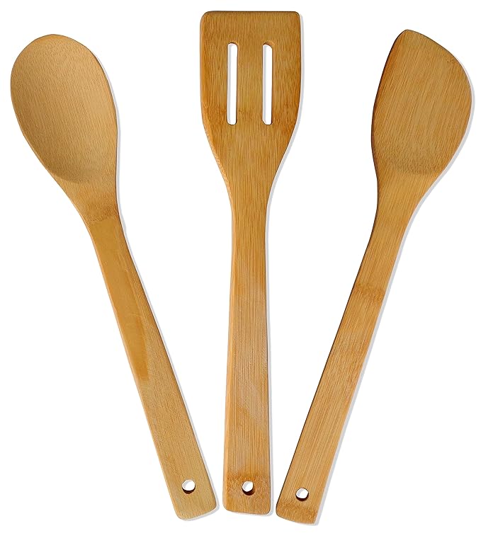 Buy ECOPAL Bamboo Cooking Utensils/Non Stick Spatulas, Ladles for
