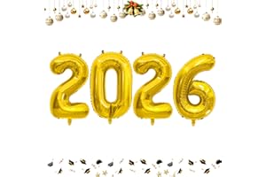 LXZYU 40 Inch 2026 Balloons Gold Foil Number Balloons for 2026 New Year Festival Celebration or Birthday Party Supplies Decorations,New Years Balloon 2026, New Years Eve Graduation Balloons Decorations