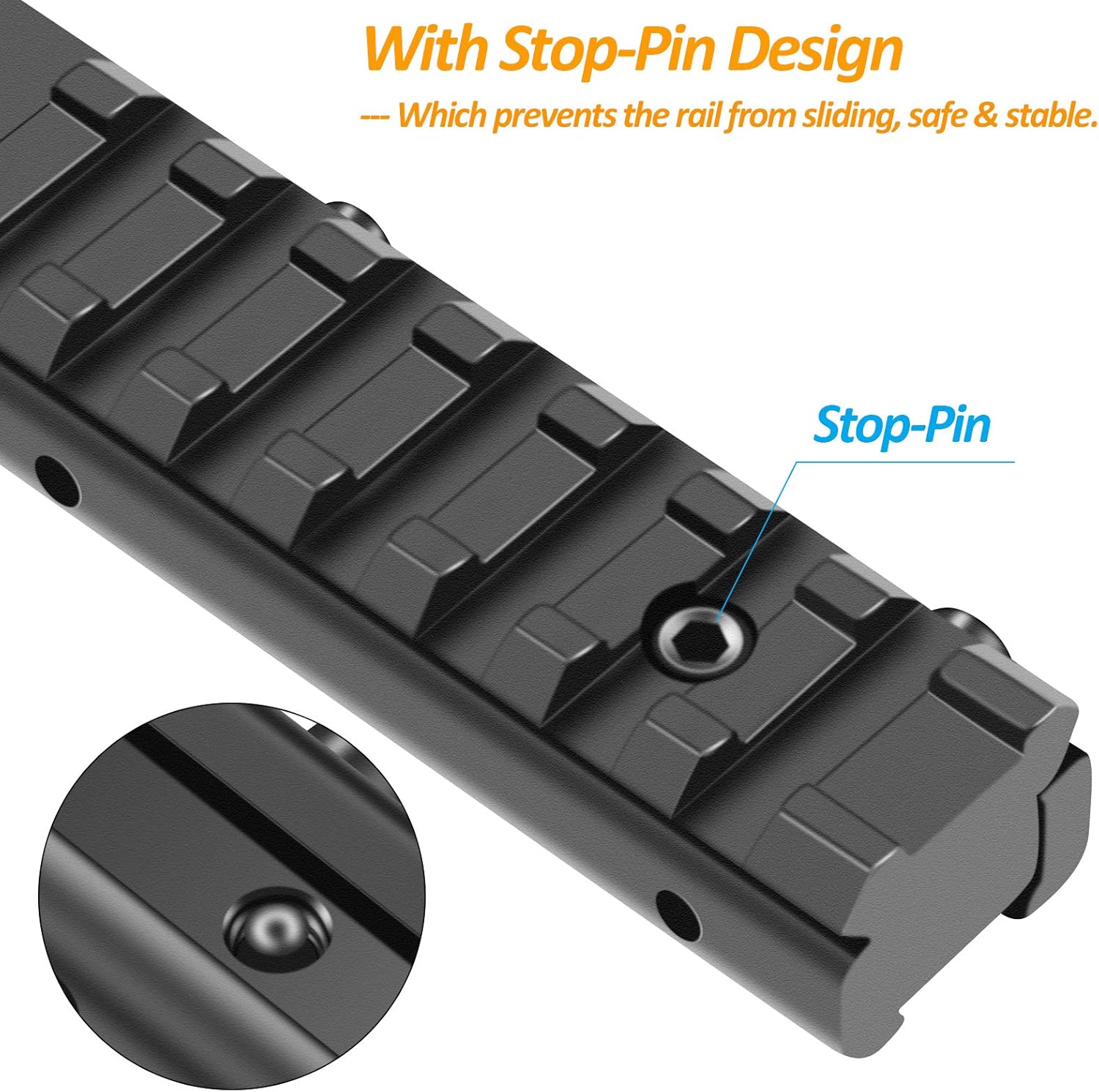 LONSEL Dovetail to Picatinny Rail Adapter, 11mm Dovetail to 21mm Picatinny/Weaver Rail Convert Mount - Low Profile Scope Riser Rail Adaptor - Base Mount 3/8" to 7/8" Converter - 2 Pack : Sports & Outdoors