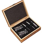 Shot Glasses with Liquor Pourers Gift Set, 2 Heavy Base Ounce Glasses with Bottle Pourers, Christmas/Birthday Gift, Present for Drink/Spirit/Espresso Lover