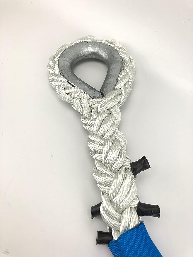 Stainless Thimble And Shackle One End RopeServices UK 18mm 3 Strand