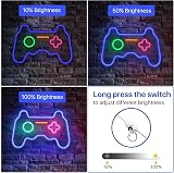 MEDE Dimmable Game Neon Sign Blue USB Wall Light view 2