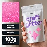Hemway Baby Pink Iridescent Ultrafine Glitter 100g Craft Resin Cosmetic view 2