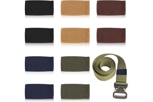 Bewudy 10 Pack Elastic Belt Keeper Strap, Nylon Canvas Web Belt Elastic Loop Keeper for 1.5" Wide Belts or Straps