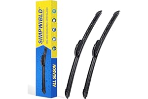 SIMPWIBLD OEM QUALITY 22" + 22" Premium All-Seasons Stable And Quiet Windshield Wiper Blades (Set of 2) U/J HOOK