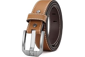 YOETEY Genuine Leather Gun Belt for Men Concealed Carry - 1.5" Width with 1mm Core Heavy Duty Work Belt for CCW Carry