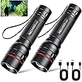 Rechargeable Flashlight, KOOPER Tactical Flashlight High Lumens, Super Bright LED Flashlight with Adjustable Brightness & 3 M