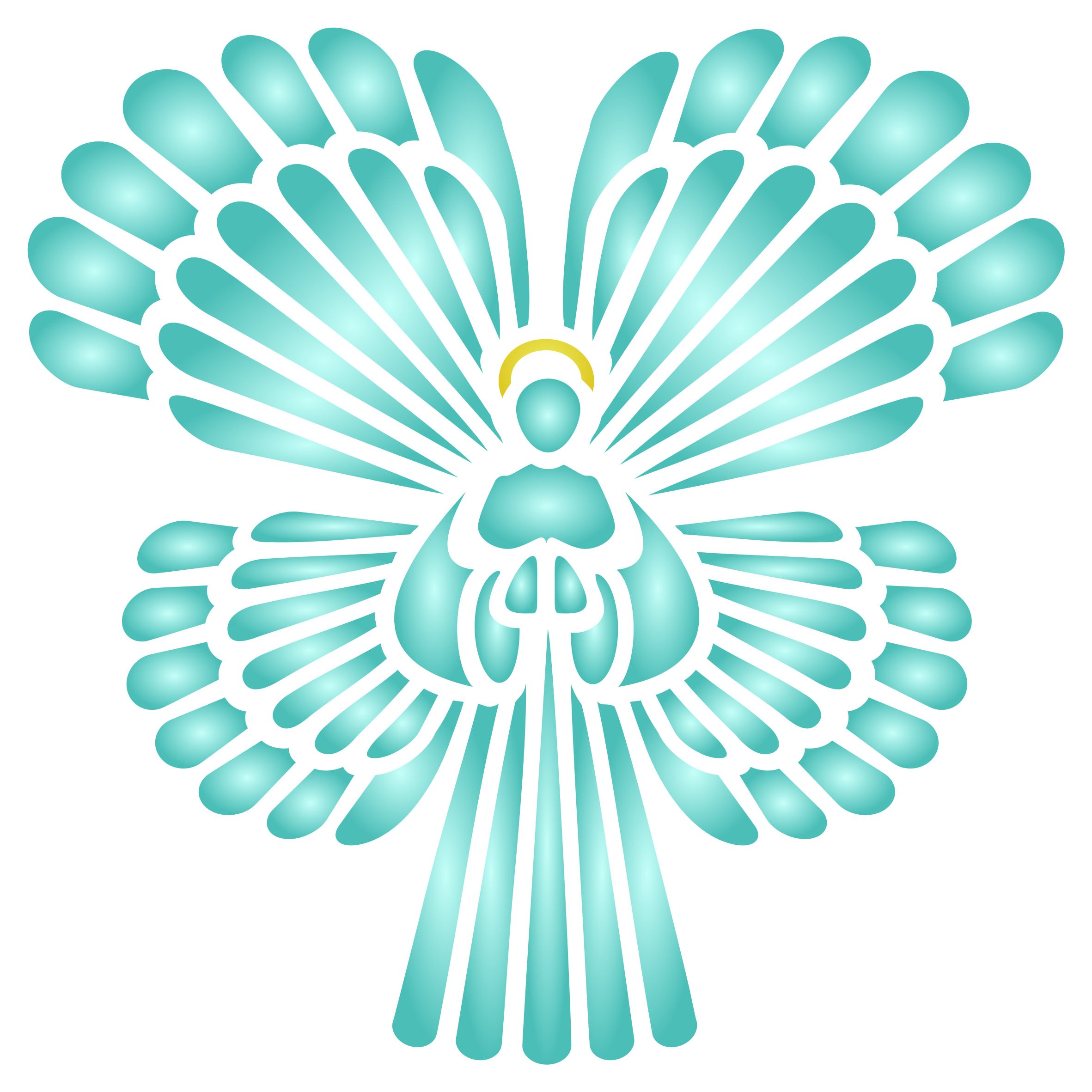 Angel Stencil - 16.5 x 16.5cm (L) - Reusable Christmas Nativity Stencil Template for DIY Cards Decorations Projects.