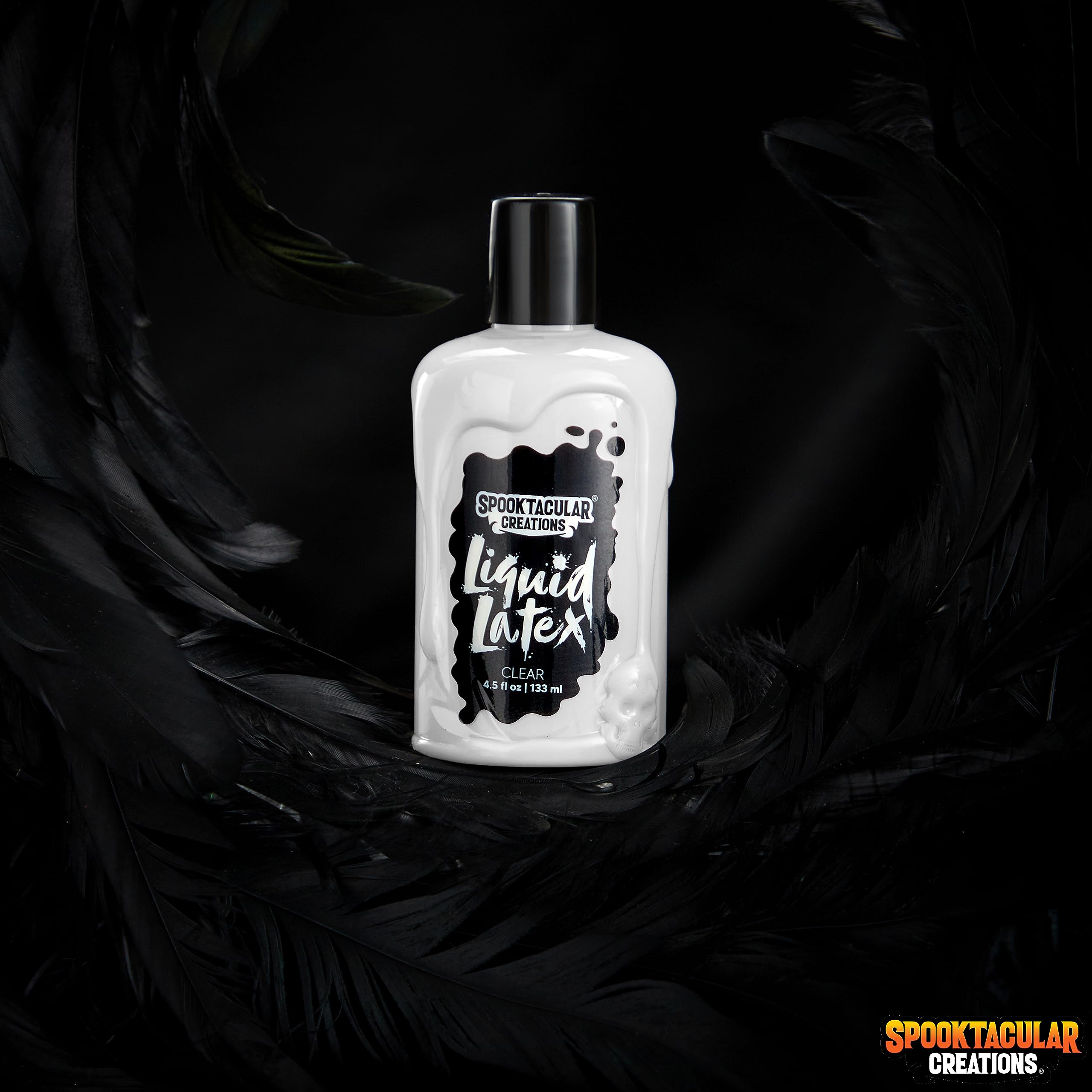 Spooktacular Creations 4.5 Oz Halloween White Liquid Latex for Adult, SFX Special Effects Makeup for Scar Cut Wound Peeling Skin Wrinkles Stipples Burns Blisters