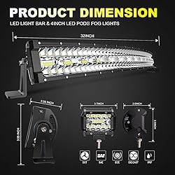 TURBO SII 30/32 Inch Curved Led Light Bar 585W
