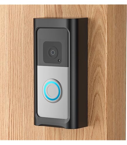 Fieybirt Anti-Theft Blink Doorbell Mount – Adjustable Angle Up To 110°, No-Drill Installation, Fits Most Door Thicknesses, Black Metal Frame For Home & Office