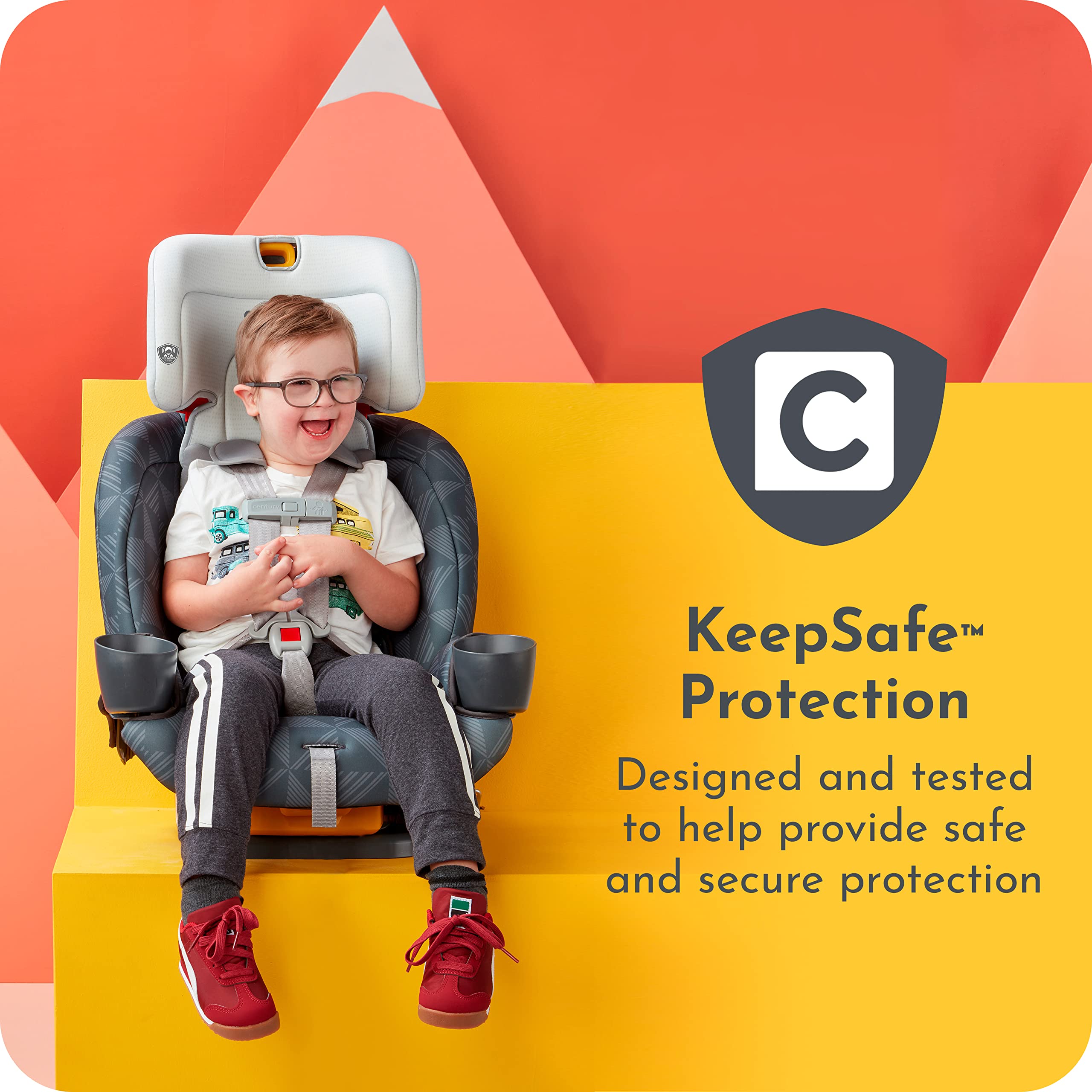 Century Drive On 3-in-1 Car Seat – All-in-One Car Seat for Kids 5-100 lb, Metro