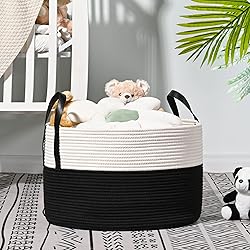 KAKAMAY Large Blanket Basket (20"x13"),Woven