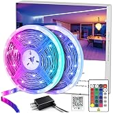 DAYBETTER LED Lights 65.6ft, 5050 RGB Led Strip Lights Flexible Color Changing Remote Control Led Light Strips, 2 Rolls of 32.8ft Led Lights for Bedroom, Living Room, Party Home Decor
