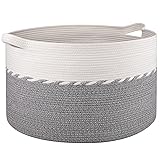 OIAHOMY 125L Extra Large Blanket Basket, 25" x