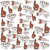 University of Texas Longhorns Logo 50ct Vinyl Sticker Pack – Large Waterproof Texas, Longhorns & Pennant Decals for Laptops, Water Bottles, Tablets, Scrapbooks, Vehicles & More