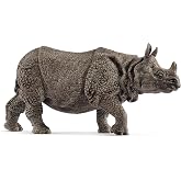 Schleich Wild Life, Animal Figurine, Animal Toys for Boys and Girls 3-8 Years Old, Indian Rhinoceros, Ages 3+