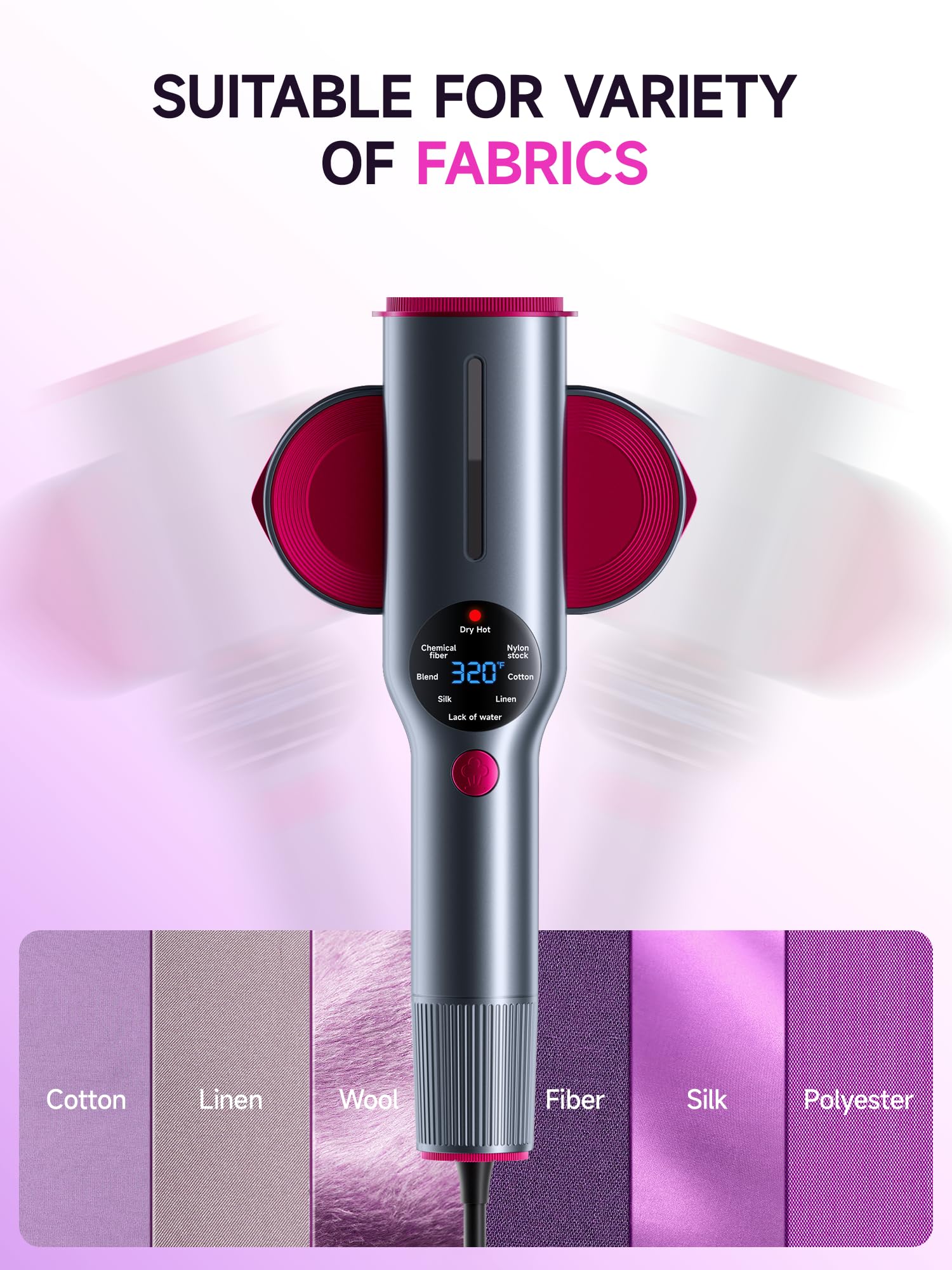 DRFLASH 2-in-1 Steamer & Iron for Clothes,15s Fast Heat-up 1200W Portable Handheld Garment Steamer,Travel Size with Large Ceramic Heat Panel,Quick Wrinkle Removal,110V-120V