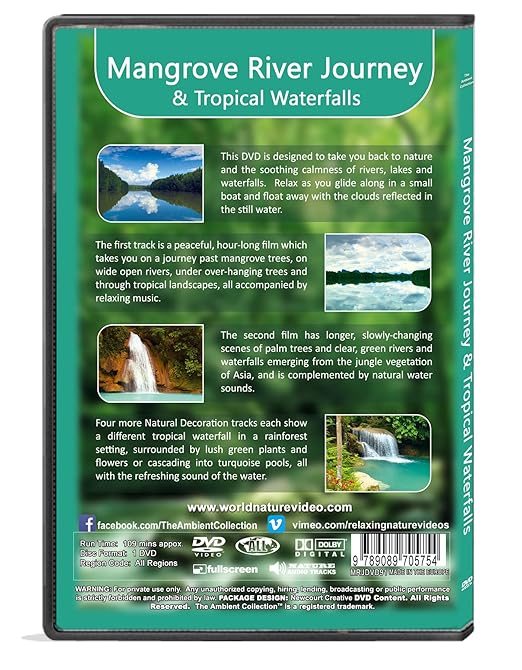 Amazon Com Relaxing Dvd Mangrove Journey Tropical Waterfalls With