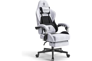 Dowinx Gaming Chair, Office Chair Fabricwith Pocket Spring Cushion, Massage Game Chair Cloth with Headrest, Ergonomic Compute