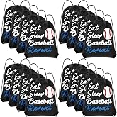 Windyun 16 Pcs large Baseball Drawstring Bag | 13 x 17" Sack Candy Cinch Gym Sport Gift Backpack Treat Bags for Team Yoga Traveling Outdoor Sports Party