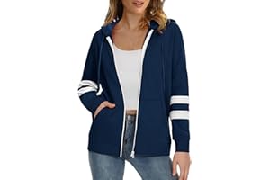 Bofell Womens Active Long Sleeve Zip Up Hoodies with Pocket Hooded Sweatshirts Jackets