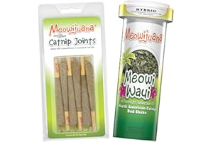 Meowijuana Cloud 9 Bundle | King Size Catnip Joints and Meowi-Waui | Hand Harvested and Rolled Dried High Potency Catnip | Grown in North America