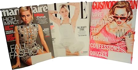 Amazon Com Miley Cyrus Over The Years 3 Pack Of Single Issue Magazines Includes Marie Claire Sept 2015 Elle Magazine Oct 2016 Cosmopolitan September 2017 Everything Else elle magazine oct