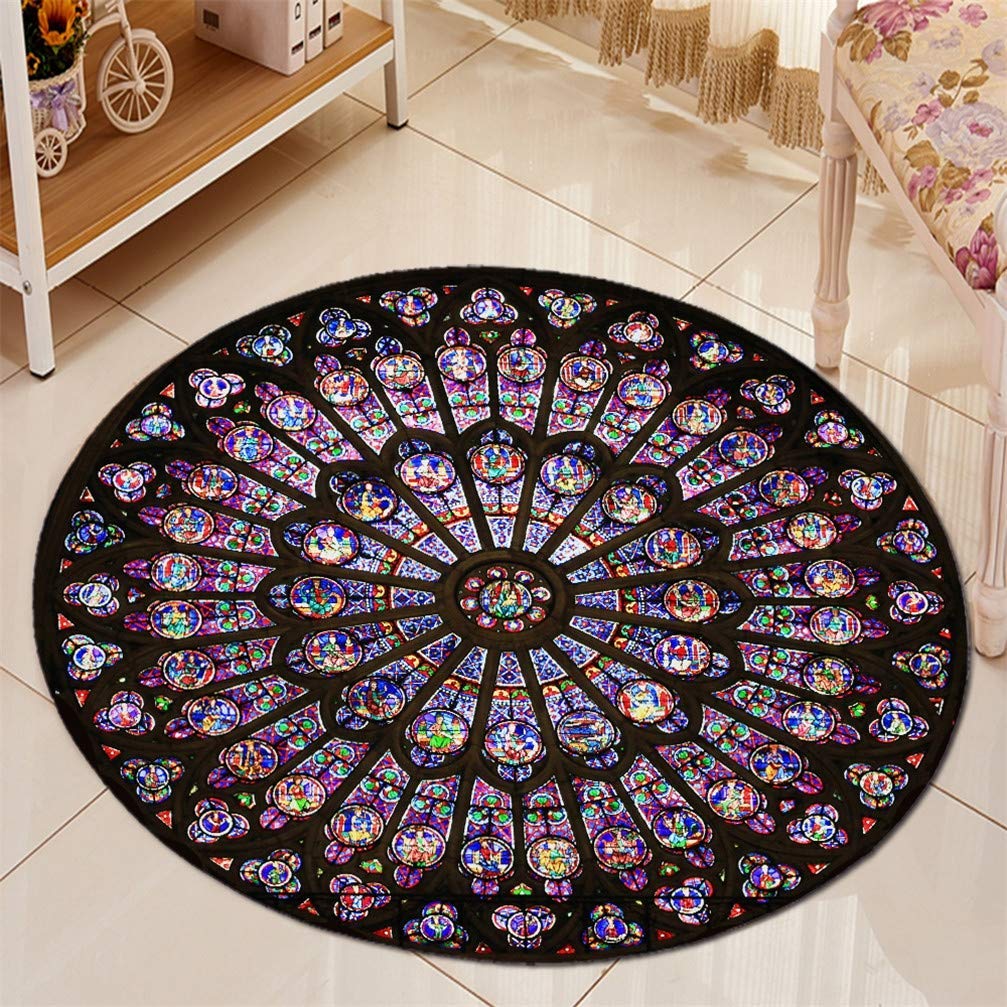 100 100cm Tapis De Plage Antiderapant Et Lavable Pour Chambre A