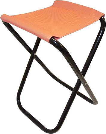 Amazon Com Aleko Cs02or Outdoor Foldable Camping Chair Fishing Stool Portable Hiking Beach Travel Seat Orange Garden Outdoor