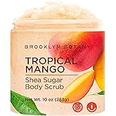 Brooklyn Botany Tropical Mango Shea Sugar Scrub for Body 10 oz – Deeply Hydrating and Gently Exfoliating Body Scrub for Women