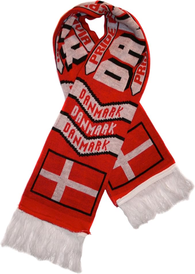Download Amazon.com : Denmark Soccer Fan Scarf | Premium Acrylic ...