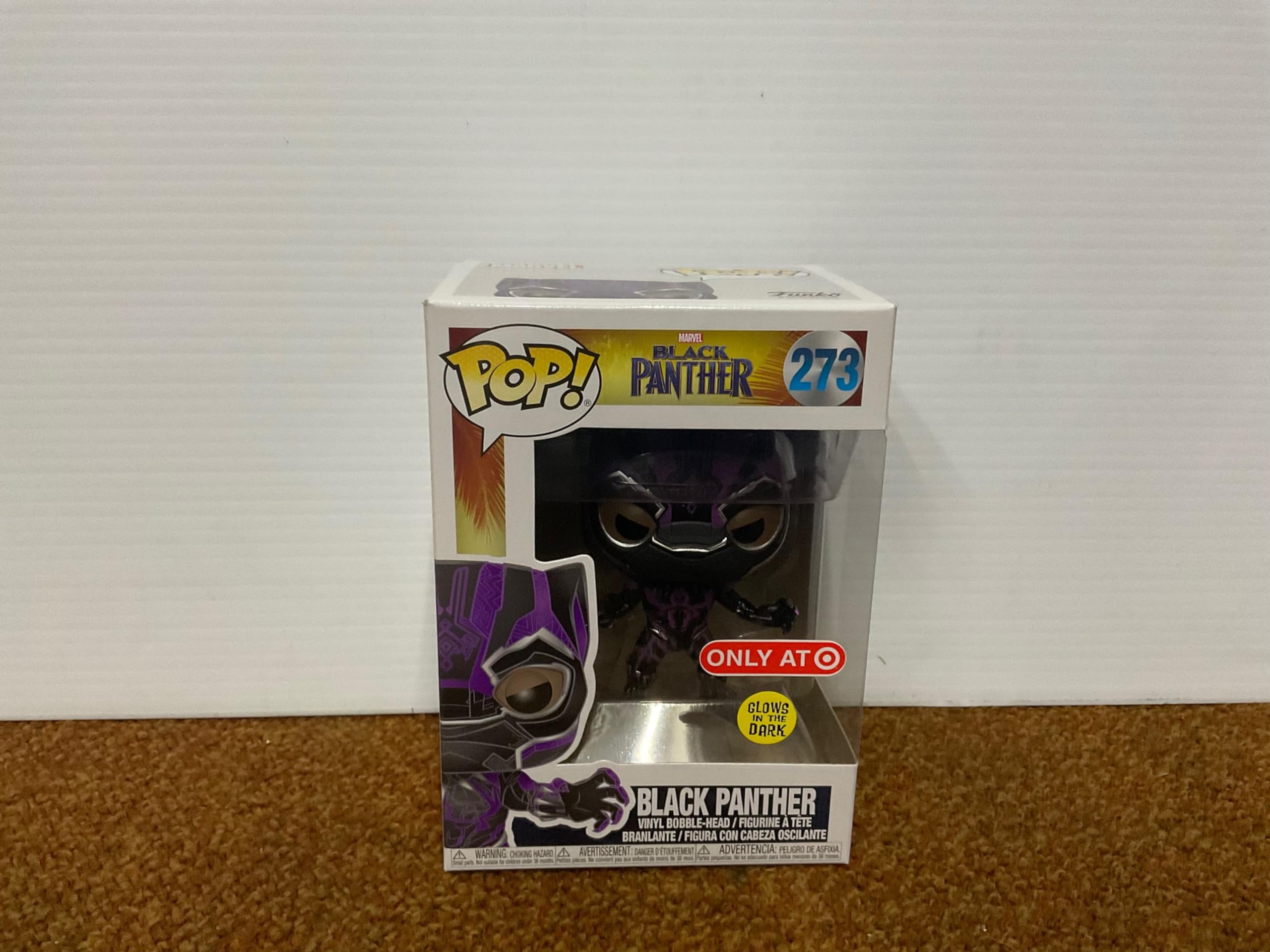 Funko POP! Marvel: Black Panther - Purple Glow Black Panther (Target Exclusive)