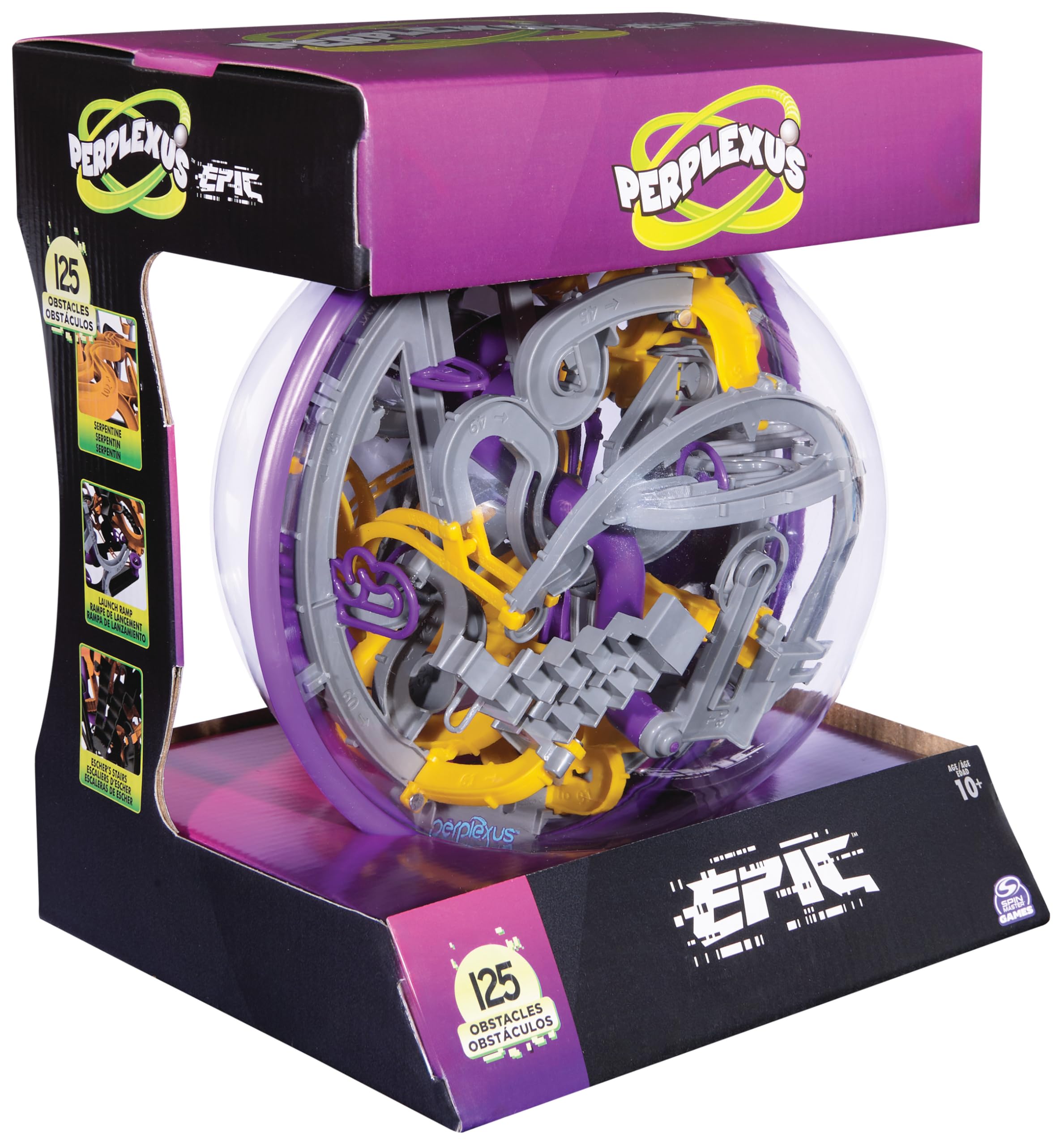 Spin Master Games - Perplexus Epic 3D Kugellabyrinth mit 125 Hindernissen, Konzentrationsspiel mit 360° Bewegung, Geschicklichkeitsspiel für Kinder ab 10 Jahren und Erwachsene 9