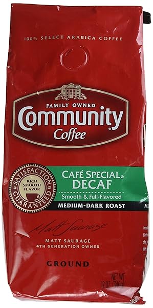 COMMUNITY COFFEE CAFE SPECIAL DECAF GROUND COFFEE, 12 OUNCE (PACK OF 3)