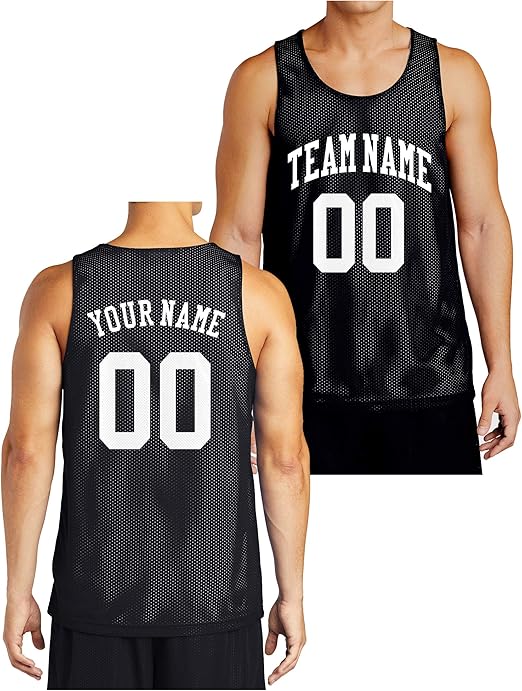 Custom Reversible Basketball Jersey Front and Back