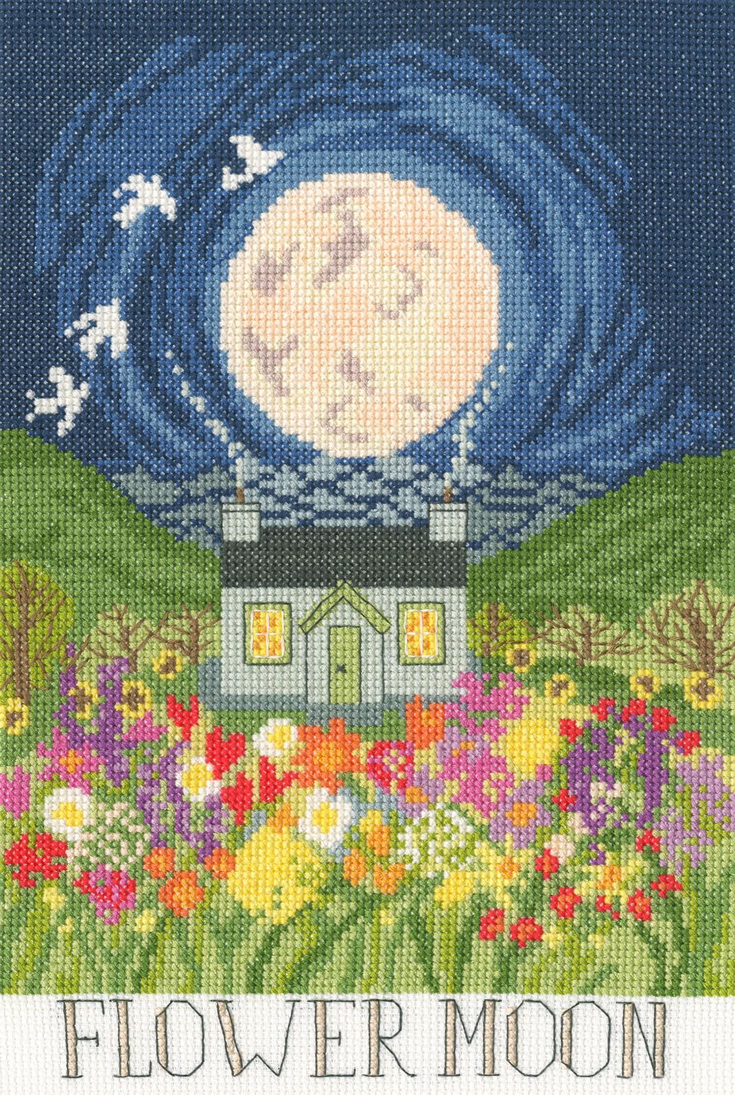 Bothy Threads - Flower Moon Counted Cross Stitch Kit