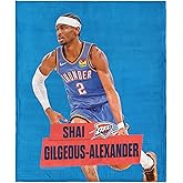 Northwest Oklahoma City Thunder Shai Gilgeous-Alexander NBA Silk Touch Throw Blanket 50x60 inches