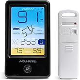 AcuRite Vertical Color Weather Station with Hyperlocal Forecast, Indoor/Outdoor Temperature, Outdoor Humidity, Time/Date, and Moon Phase (00505)