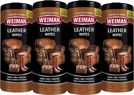 Weiman Leather Wipes Clean And Condition Car Seats Shoes