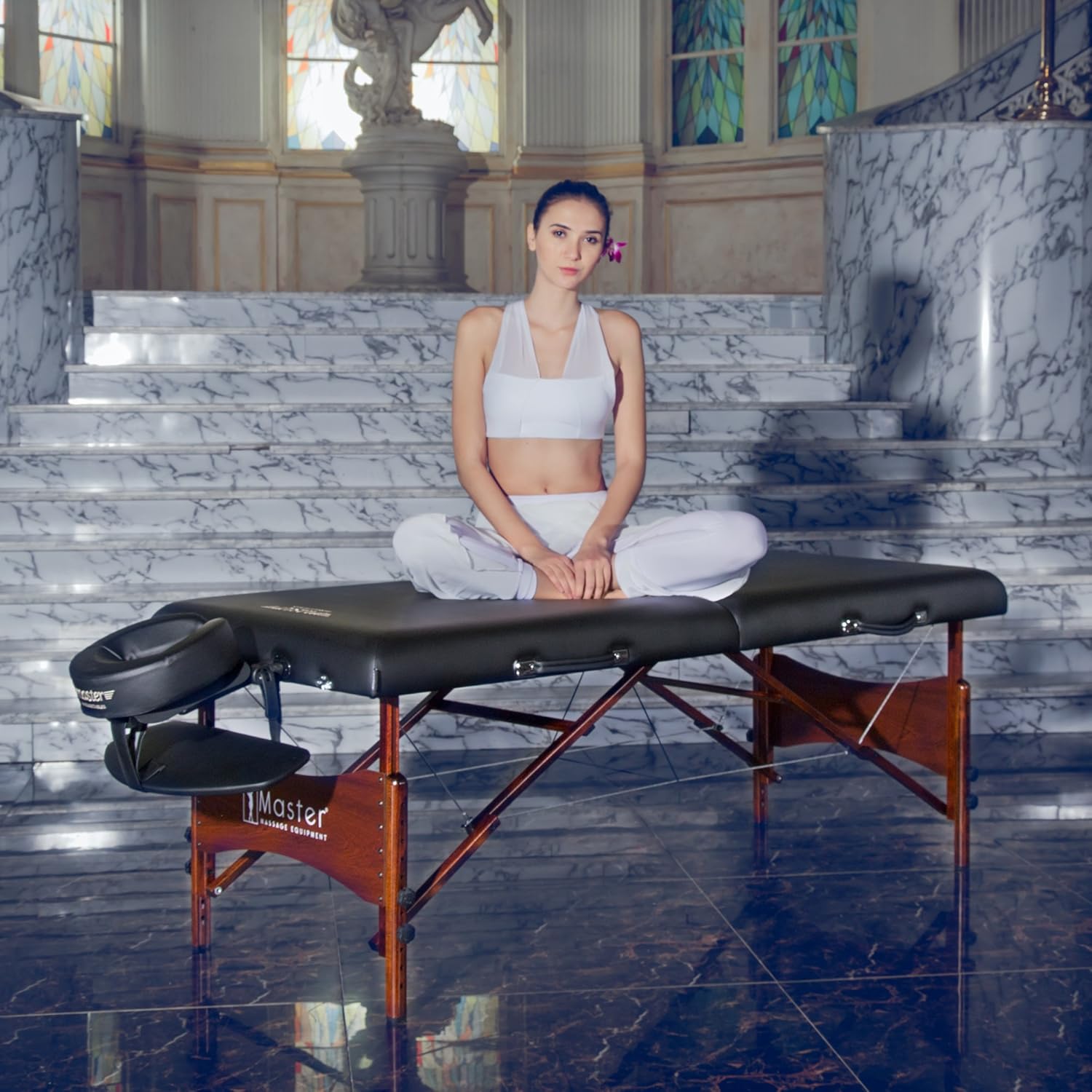 Master Massage 30" Newport Portable Cable Release Massage Table Package, Black Shiatsu: Health & Personal Care