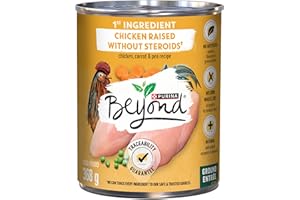 Beyond Natural Wet Dog Food, Chicken, Carrot & Pea Ground Entree - 368 g Can (12 Pack)