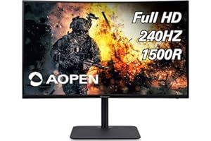 AOPEN 32HC5QR Zbmiiphx 31.5" 1500R Curved Full HD (1920 x 1080) VA Zero-Frame Gaming Monitor with Adaptive-Sync Technology, 2