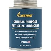 4LifetimeLines 8oz Brush Top Anti Seize Thread Lubricant - Premium Brake Caliper Grease for Enhanced Performance and Durability - Ideal for Automotive and Industrial Applications