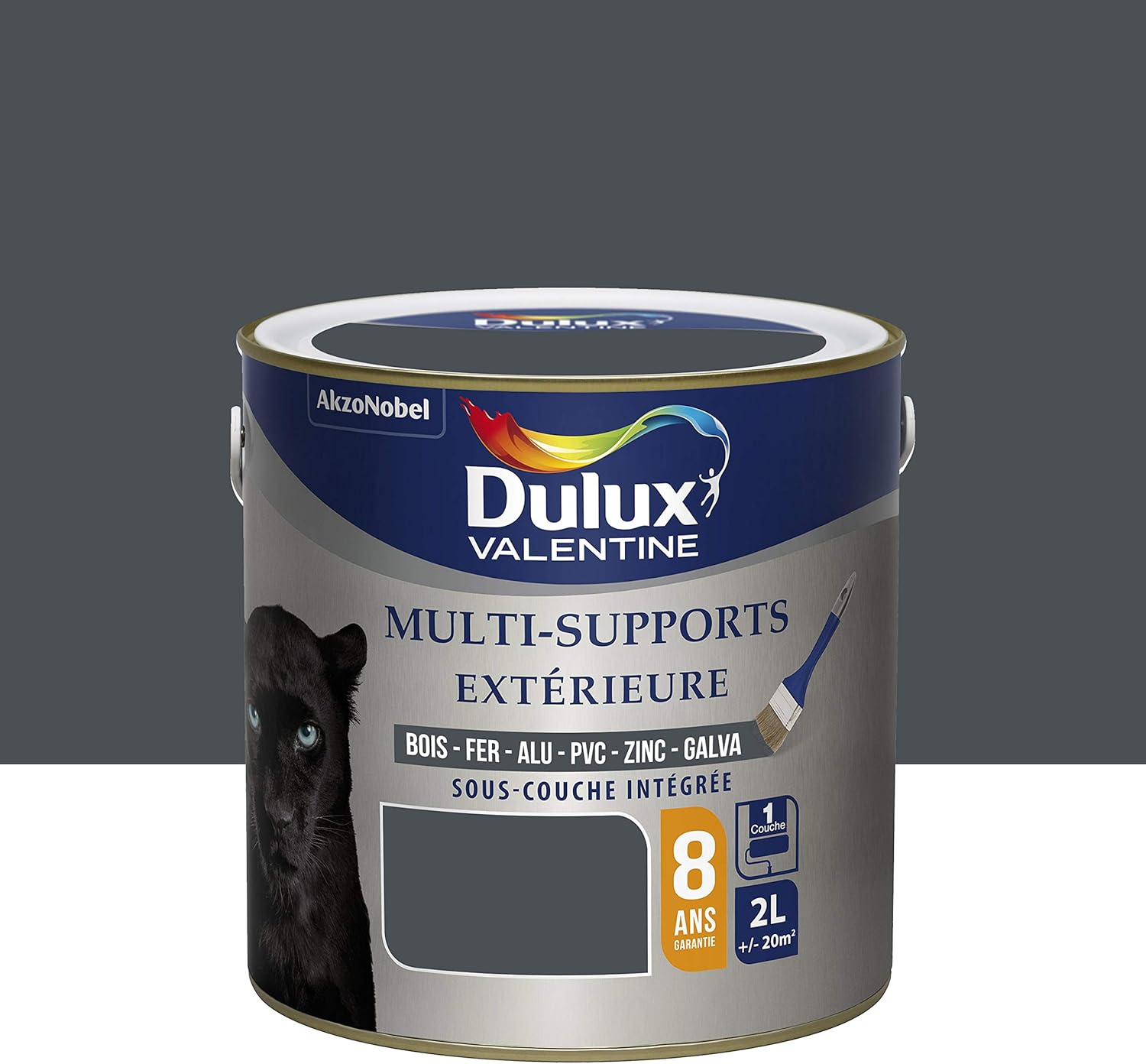 Dulux Valentine 5248997 Peinture Multi Supports Exterieur Exterieure Gris Sombre 2l Amazon Fr Bricolage